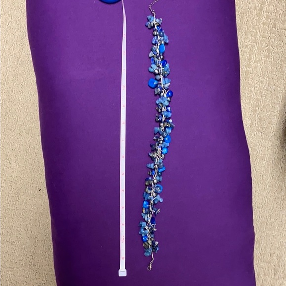 15” Lapis lazure crystal necklace - Picture 4 of 7